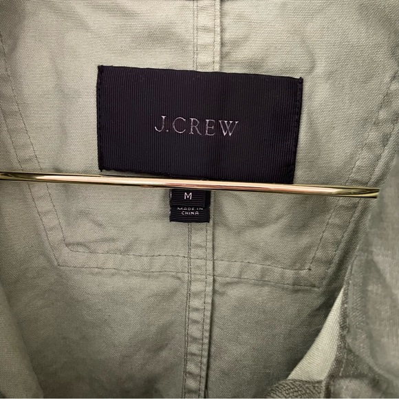 J. Crew Army Green Full Zip and Snap Closure Utility Jacket with Pockets Size M - Picture 6 of 14